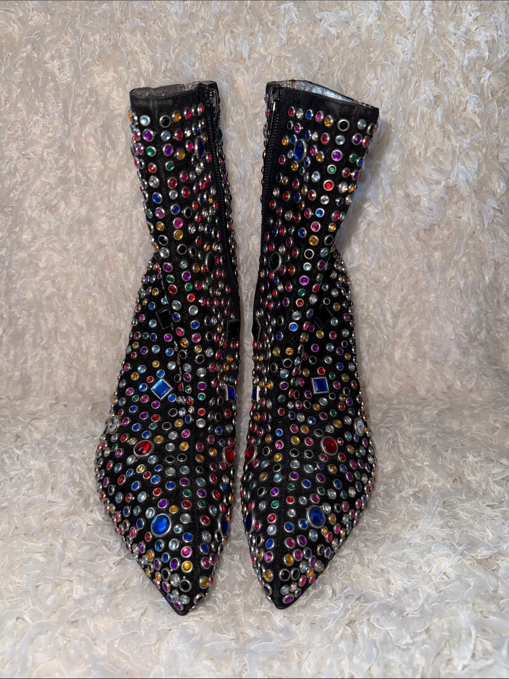 INSANELY RARE JEFFREY CAMPBELL HEAVY JEWELED 🌈BOOT